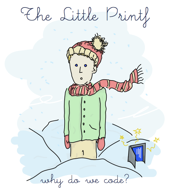 book cover, depicting little printf